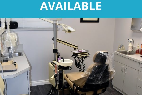 Sample operatory with dental chair